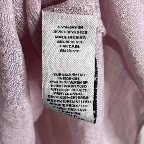 Nanette Lenore Short Sleeve Blouse Top Petunia Pink Women’s Size M Ruffle - Picture 6 of 8